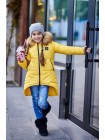 Зимова куртка для дівчинки асиметричного крою