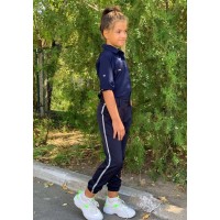 Дитячі штани з лампасами для дівчинки