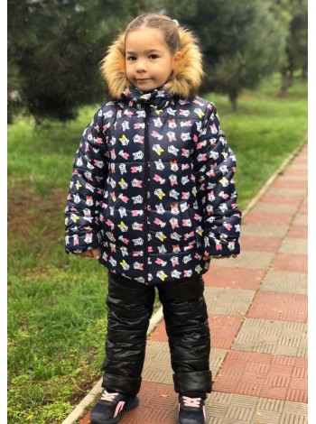 Дитяча зимова куртка для дівчинки на хутрі