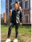 Кожаная рубашка для девочки