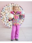 Детский зимний костюм с комбинезоном для девочки