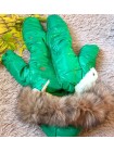 Слитный зимний комбинезон для девочек