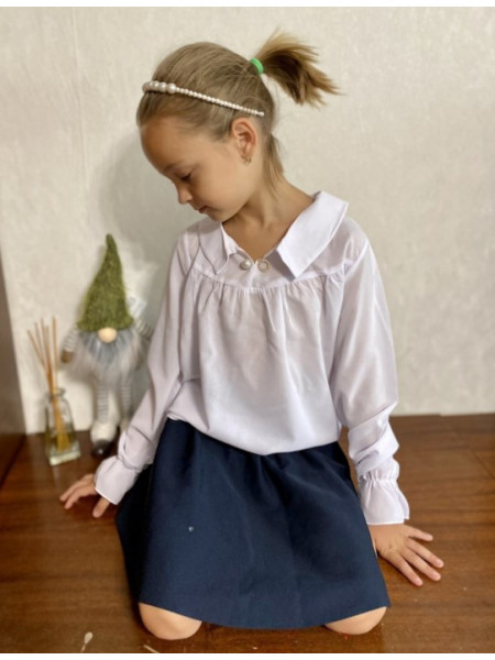 Шкільна блуза з довгим рукавом