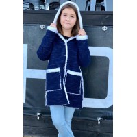 Кардиган для девочки с капюшоном