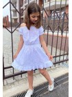 Детское летнее платье с открытыми плечами