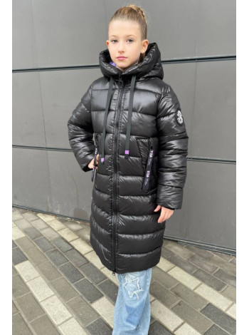 Длинная детская куртка для девочки зимняя