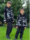 Детский спортивный теплый костюм на флисе для девочки