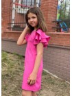 Літнє плаття для дівчинки з воланами на рукавах