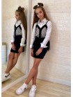 Рубашка с жилеткой для девочки