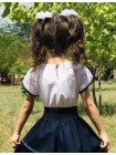Нарядная блузка на девочку с коротким рукавом