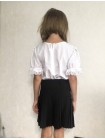 Белая блузка с коротким рукавом для девочки