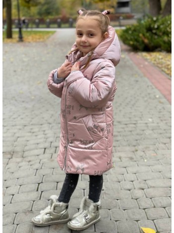 Тепла зимова куртка на дівчинку